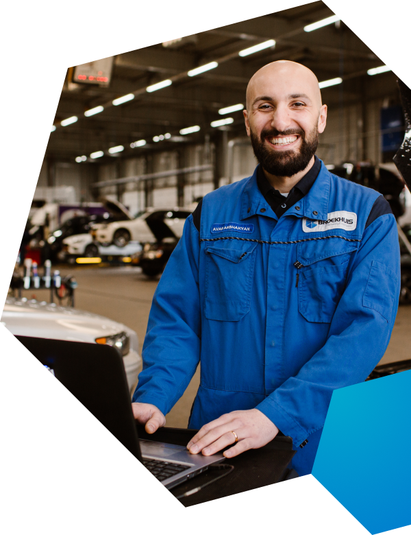 Monteur in een werkplaats